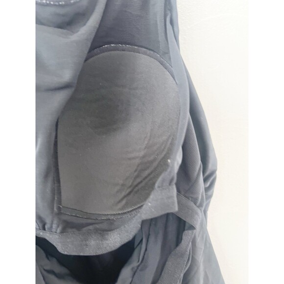 Lane Bryant Cacique Necklace Swim Tankini Built in No Wire Bra Black Plus 20W 2X - Picture 9 of 9